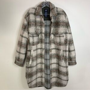 Gap Oversized Plaid Shirt Jacket M